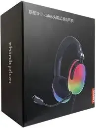 Lenovo G82a RGB 7.1 Virtual Surrounded Gaming Headphone – Dual 50mm Drivers – Noise Reduction mic – In Line Control For PC (ThinkPlus) _ Black .webp